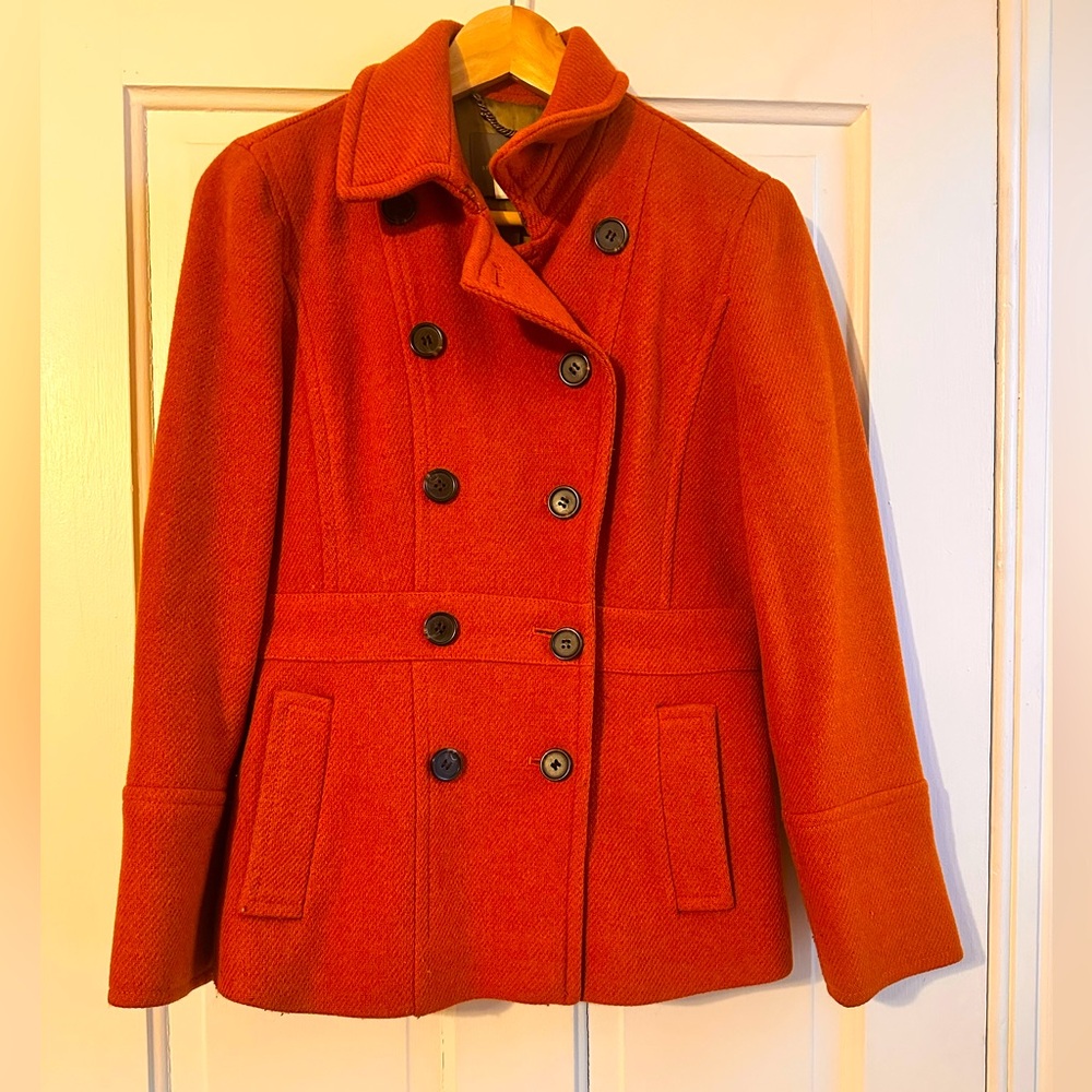 J.Crew Burnt Orange Pea Coat